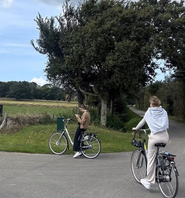 Students walking through Amsterdam neighborhoods